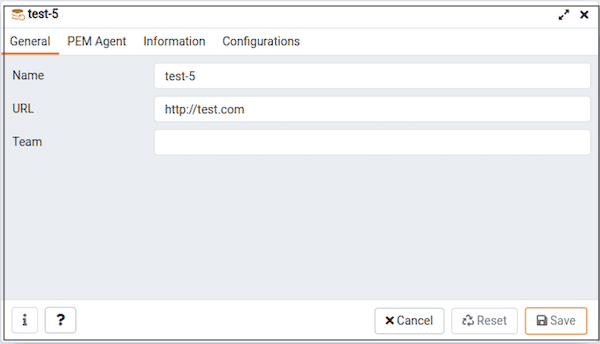 BARMAN server properties - General tab