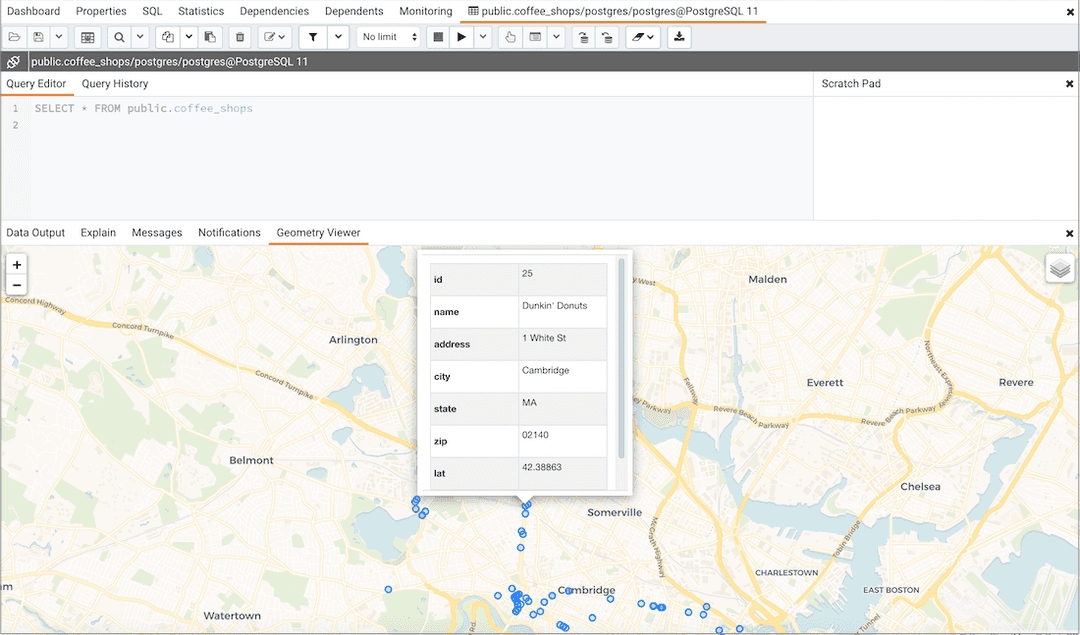 Geometry Viewer - Property Table